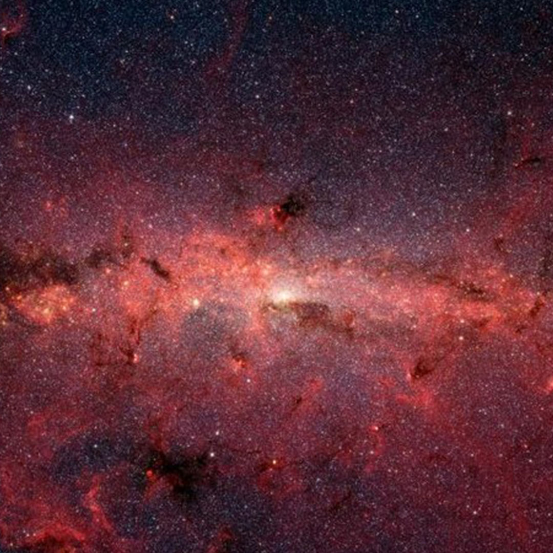 sen's tweet photo. You're looking at hundreds of thousands of #stars crowded into the swirling core of our spiral #MilkyWayGalaxy. Dust between Earth &amp; the #GalacticCentre usually blocks our view of this dazzling sight - luckily we can enjoy the view from Nasa's (retired) #SpitzerSpaceTelescope. 🔭 https://t.co/SF06SBkzNB