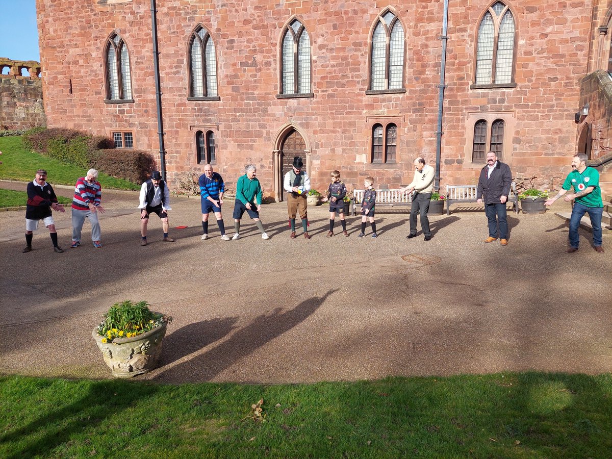 ShropsLeisure's tweet photo. Shropshire doing their bit for the Global Rugby pass. The pass is to commemorate the Bicentennial of the game of rugby football in which William Webb Ellis, "with a fine disregard for the rules, first picked up the ball and ran @ShropCouncil @ShropshireStar @BBCShropshire https://t.co/6kYGfKVwLd