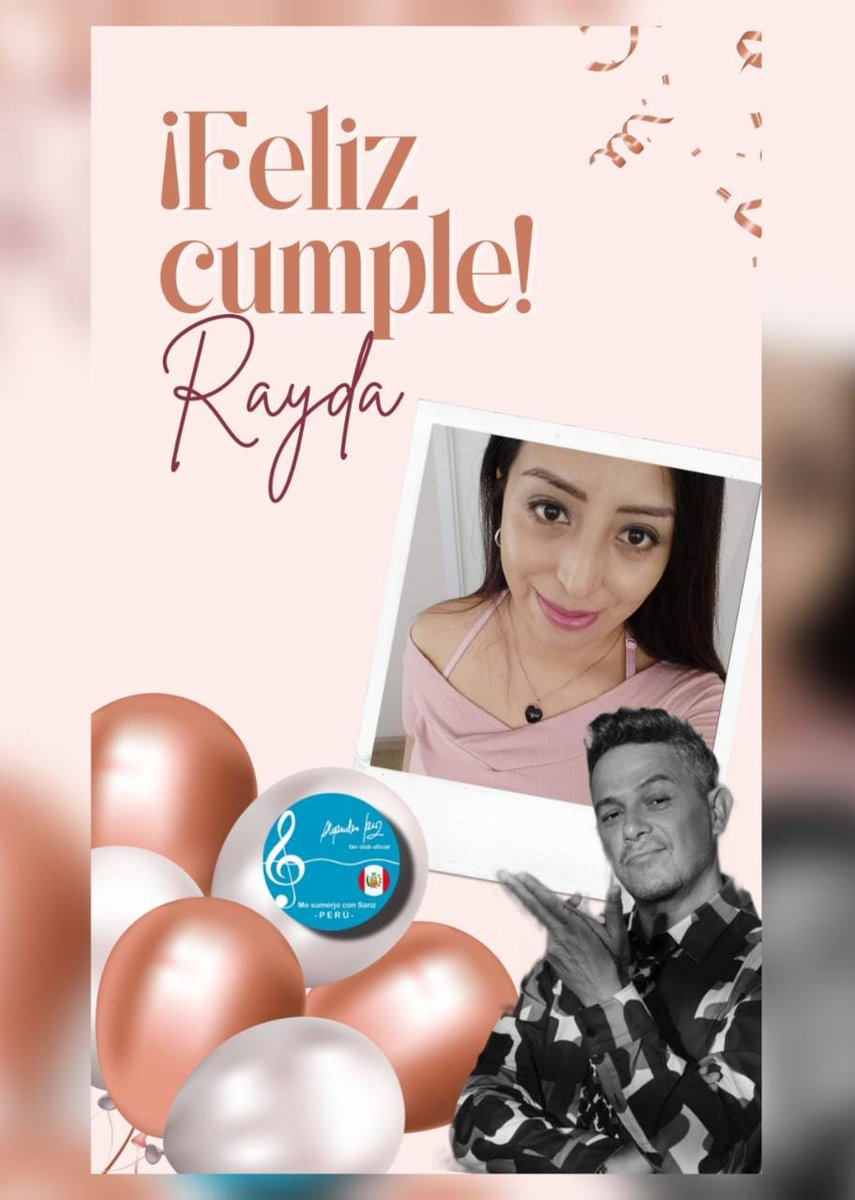 mesumerjo_peru's tweet photo. Hoy está dando una vuelta al sol nuestra querida socia @girlssanz 🎉🎂🥳 que tengas un maravilloso día 
@AlejandroSanz únete a la celebración 🙏 déjale un saludito a Rayda me  la harías muy feliz 😉
#alejandrosanz #fams #FelizCumpleanos #Sumerjidos  #mesumerjoperu
#sanzenvivoperu https://t.co/ZaglM4keur