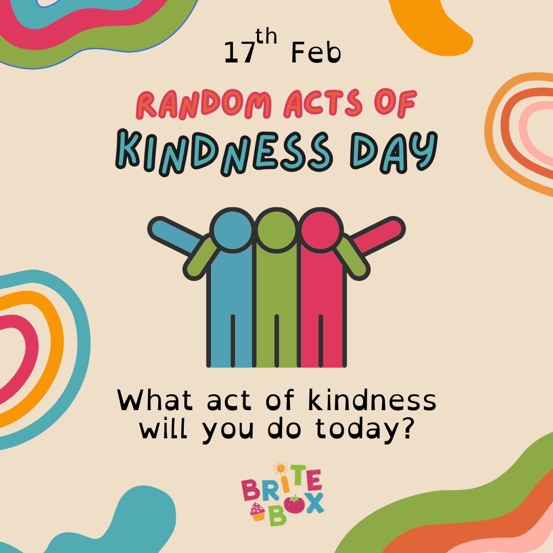 BriteBoxProject's tweet photo. Today is Random Acts of Kindness Day!
What acts of kindness can you do today?
#BriteBoxProject #randomactsofkindnessday #food #supportingfamilies #helpeachother #peoplehelpingpeople https://t.co/uKqi1TuDUE