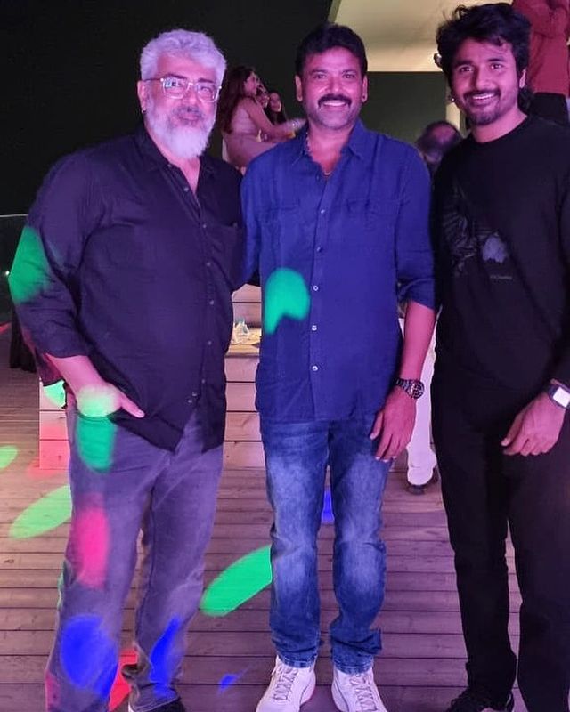 ajithFC's tweet photo. Ajith sir with @Siva_Kartikeyan and Srikanth sir. 

| #Ak #Ajith #AjithKumar | #Thunivu | #AK62 | #HappyBirthdaySivakarthikeyan | https://t.co/rxrs0K2RC8