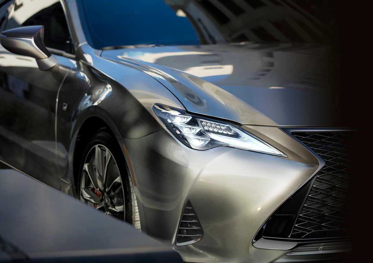 Announce your arrival with illuminating headlights. #LexusRC #LexusofMonmouth