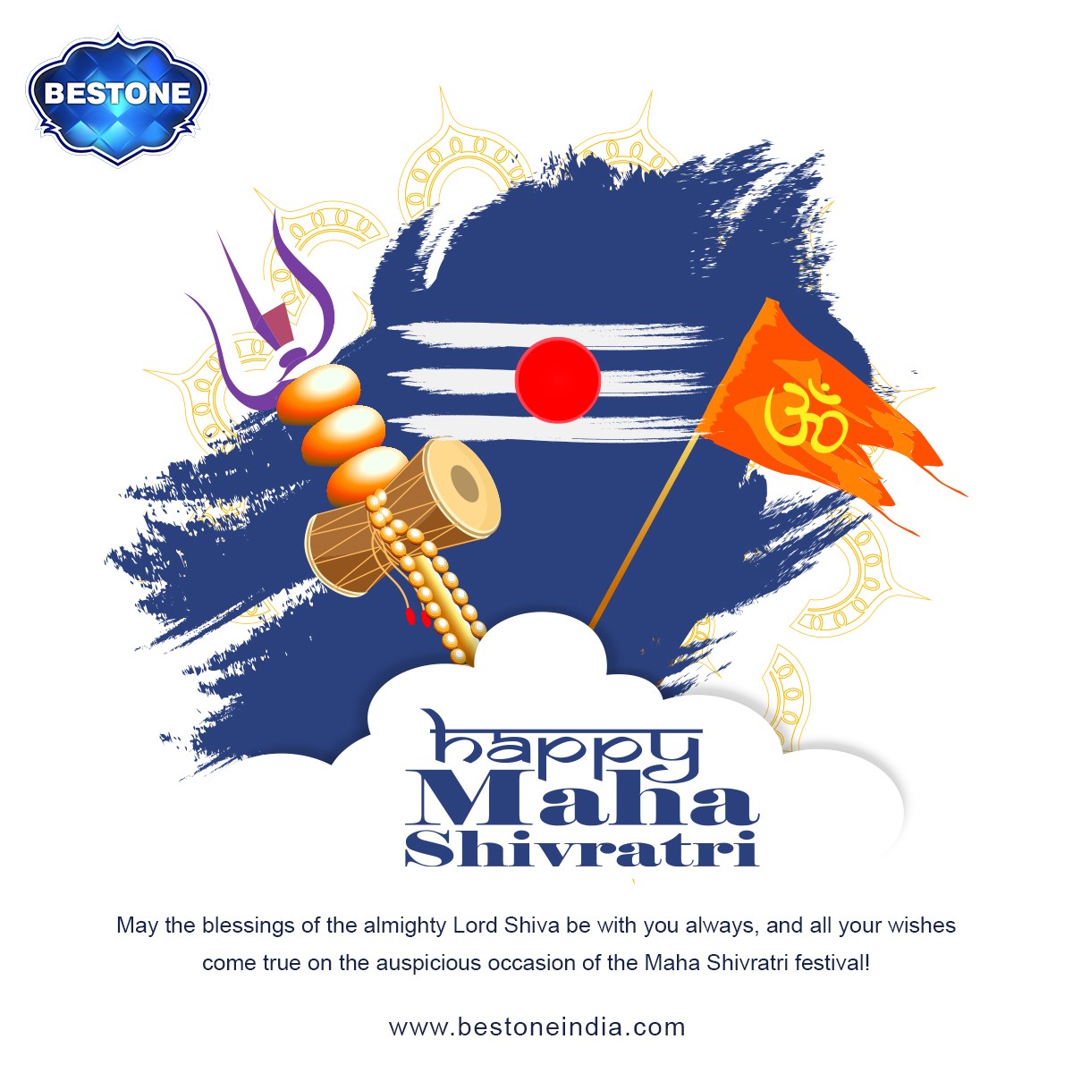 BestoneLtd's tweet photo. BIPL team wishes you and your family a very Happy and Prosperous Maha Shivratri festival! 🔱 💐

#BestoneIndustries #BestoneIndia #BestoneGroup #Shivratri #Mahashivratri #MahaShivRatri2023 #LordShiva #Festival https://t.co/RfzXJAKcFb