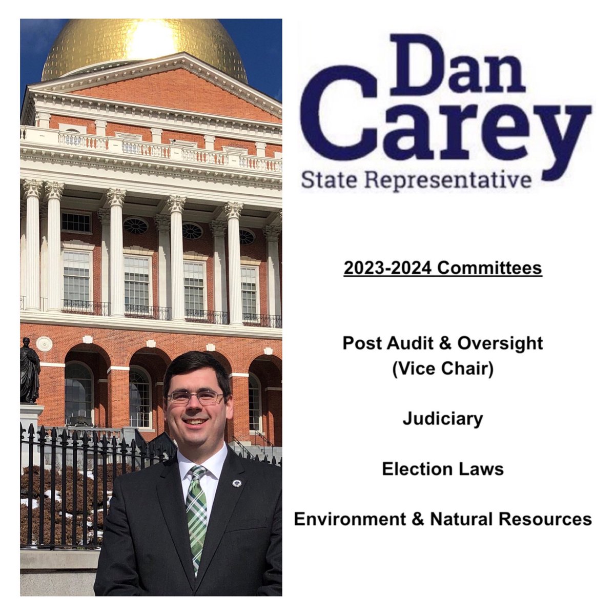 This session I’m honored to serve as Vice Chair of the House Committee on Post Audit and Oversight, as well as serving as a member of the Joint Committee on the Judiciary, the Joint Committee on Election Laws, and the Joint Committee on Environment &amp; Natural Resources.