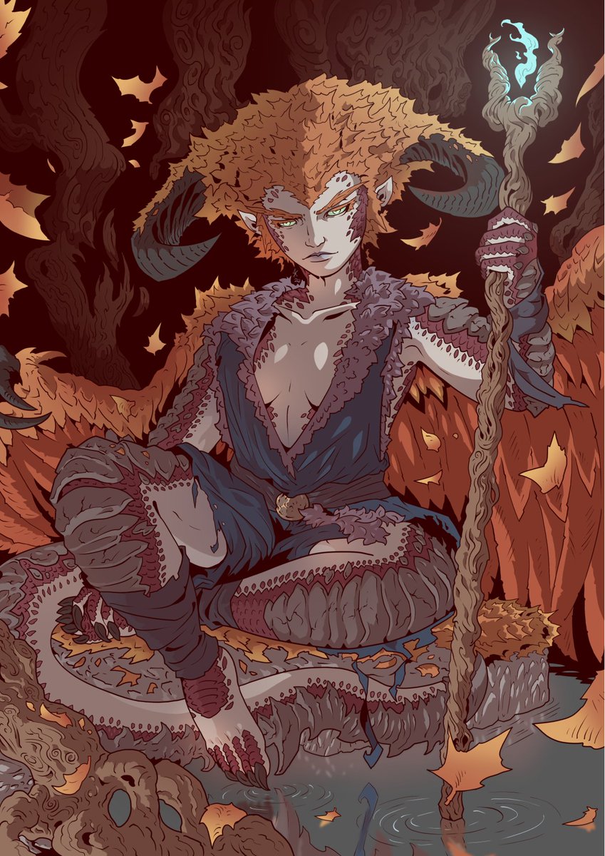 sane_kyle's tweet photo. "Torn by the Arrival of Autumn"
2022 v 2021
The Four Seasons 4/4, this time symbolizing Autumn. Based on a song by the the well-renown death/prog band Opeth!
#angel #horns #wingedcreature #fantasycreature #fantasyart #fall #autumn #fourseasons https://t.co/AEC2g2e8Xh