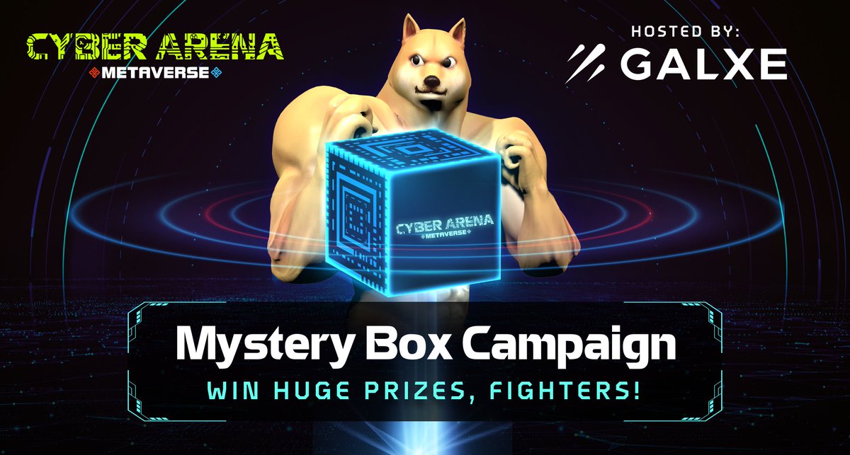 🔥 Check out our #GalxeMysteryBox #Giveaway Powered by <a href="/Galxe/">Galxe</a>

galxe.com/CyberArena/cam…

Claim your mystery box for a chance to win:

♦️ USDT prizes
♦️ Whitelist spots
♦️ OG Discord roles
