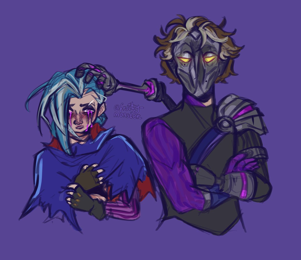 fruity_monster_'s tweet photo. #ArtsofLegends #Jinx #Viktor https://t.co/xabsl06LJk