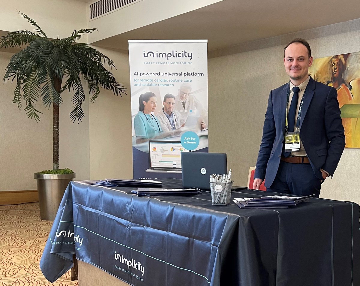 ImplicityHealth's tweet photo. First day for Implicity at #Arritmias2023 in Cascais (Portugal). Come by our booth to get a demo of our #AI-powered platform and discover our new key features!
#EPeeps #cardiology #remotepatientmonitoring #artificialintelligence #digitalhealth #APAPE https://t.co/XWrb4GDTzO