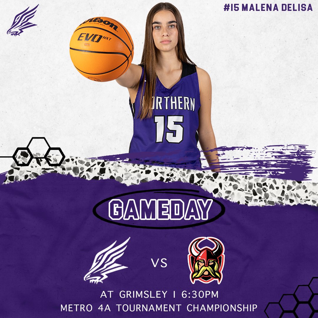 NGHSWBK's tweet photo. Lady Nighthawks in Championship game tonight at Grimsley! Come out and support! 🏀💜 https://t.co/HKKwco2MCz