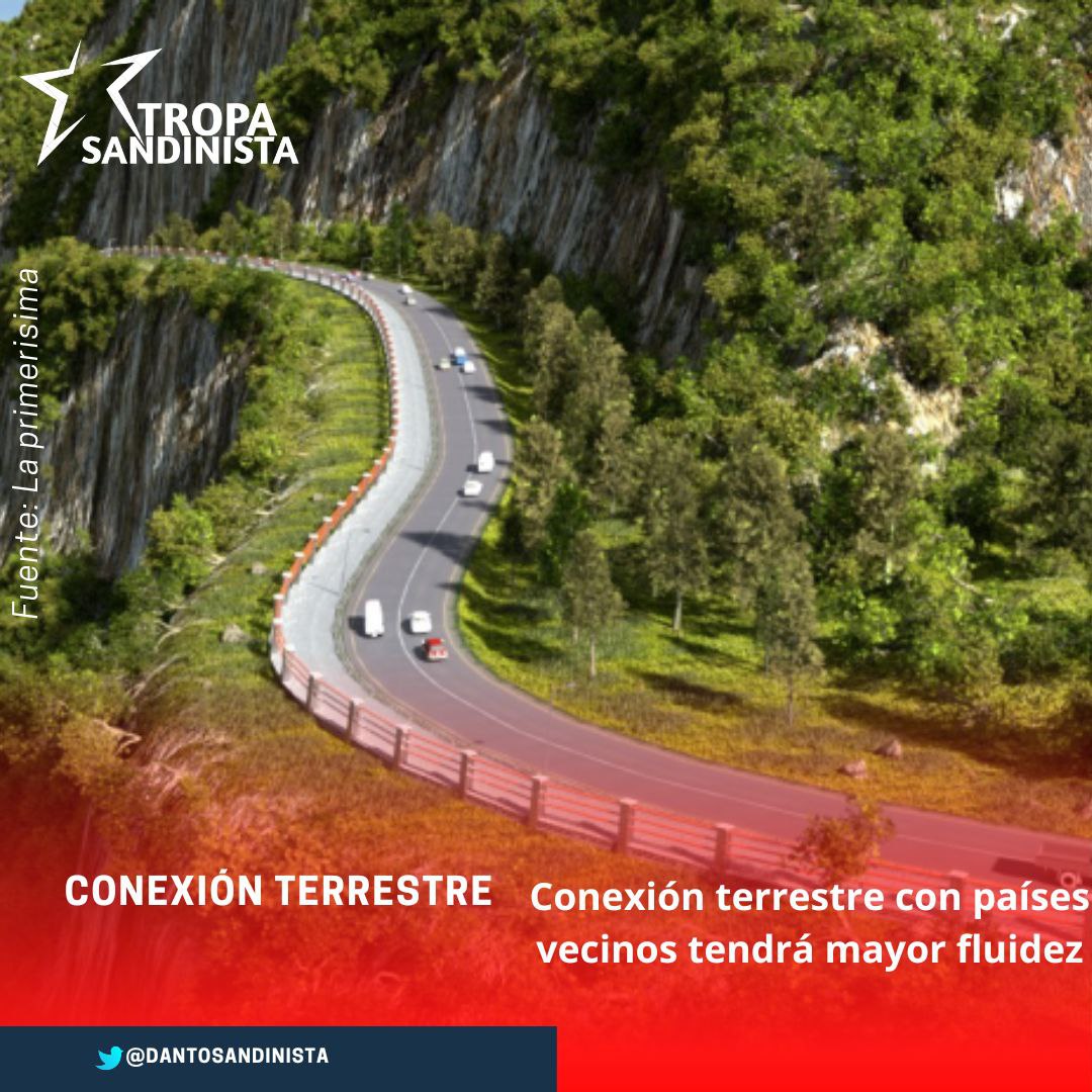 Nuestra #Nicaragua es uno de los países que tiene excelentes carreteras, gracias al Gobierno Revolucionario del FSLN #MasVictoriasPuebloPresidente