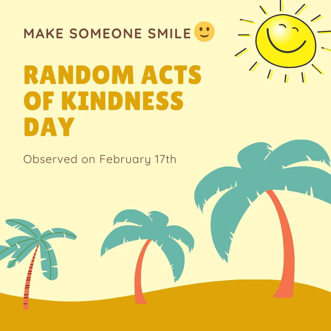 Today is Random Acts of Kindness Day!  Let's surprise someone with kindness today!

#RandomActsofKindness
#anchoredinrespect
#BeKind