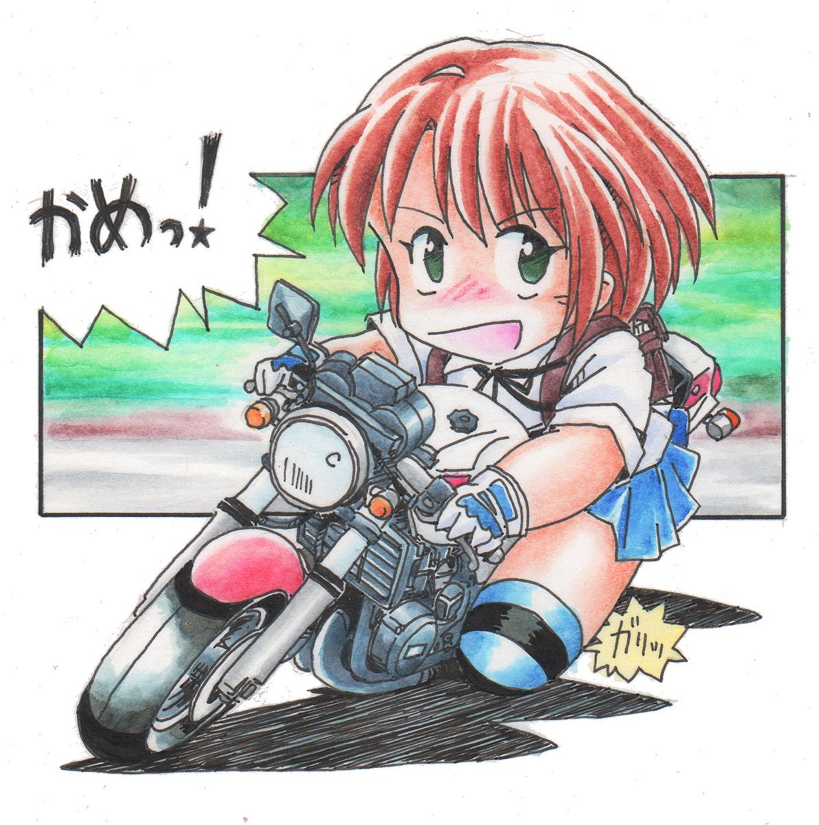 「#太ももは太いから太ももっていうんだよ 突然流れてくるエッチなタグ、キライじゃな」|Norioのイラスト