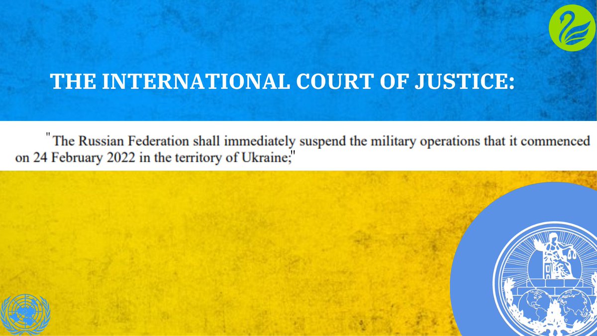 Denmark_UN's tweet photo. #PeaceInUkraine means ๐ท๐บ abiding by the order of the #ICJ
The International Court of Justice has ordered ๐ท๐บ to immediately suspend the military operations in Ukraine commenced 24 February 2022โ๏ธ
End the war now๐๏ธ
#UnitedForUkraine
#StandforAccountability #ICJ https://t.co/cyWiMhzjzx