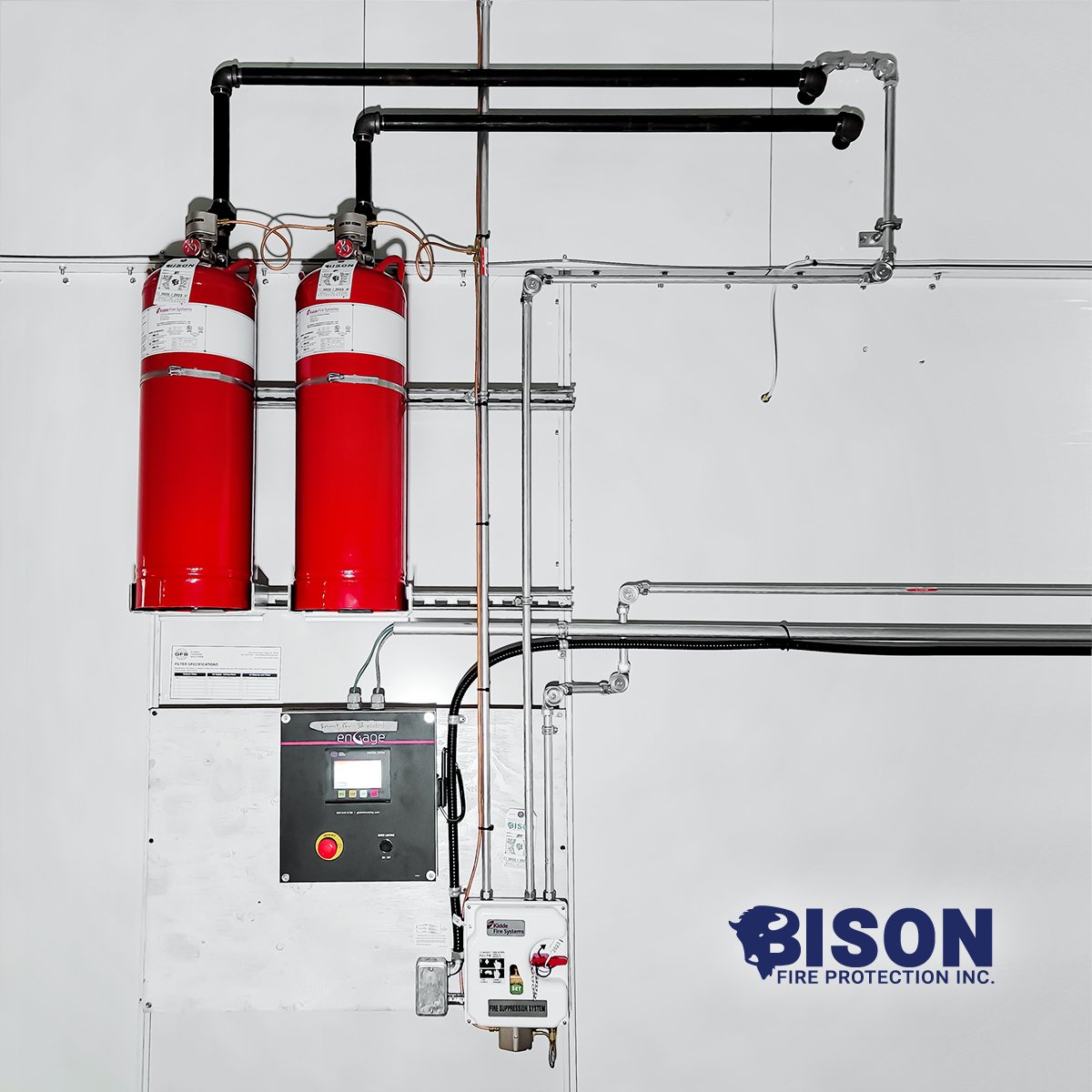 bison_fire's tweet image. Bison’s certified techs have completed another installation of a dry chemical #suppressionsystem in an automotive paint spray booth. 
Not all #firehazards fall under the conventional #sprinklersystem. When that happens, we work with you to design a system that fits your needs.