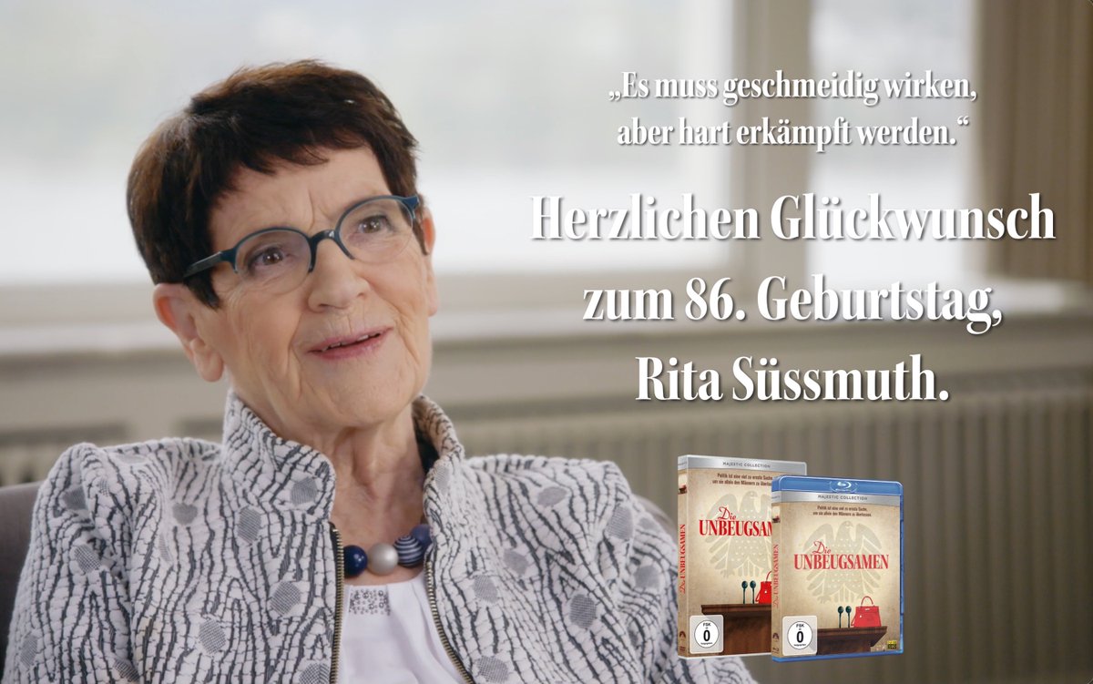 "Es muss geschmeidig wirken, aber hart erkämpft werden.", sagt Rita Süssmuth in DIE UNBEUGSAMEN zum Thema Gleichberechtigung in der Politik. Heute feiert sie ihren 86. Geburtstag - herzlichen Glückwunsch!

DIE UNBEUGSAMEN - überall als DVD, Blu-ray und Video on Demand erhältlich.