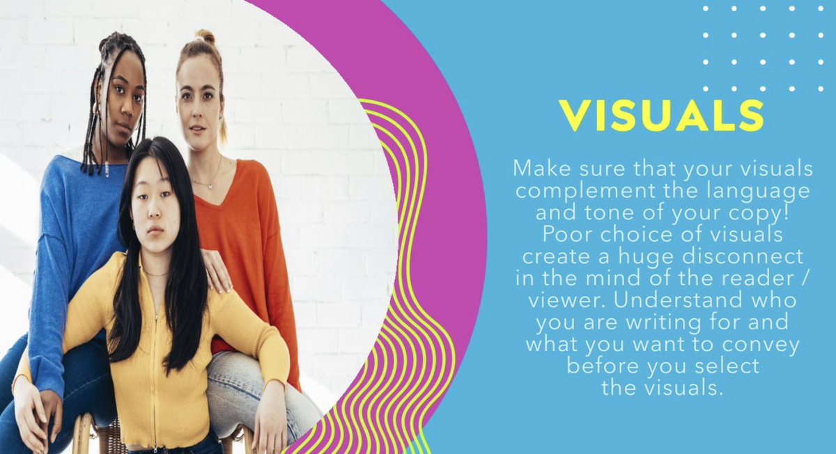 Kaustav_89's tweet photo. Visuals can be used to break up text and add visual appeal to your content. (6/6) https://t.co/BKDX6xXG9i