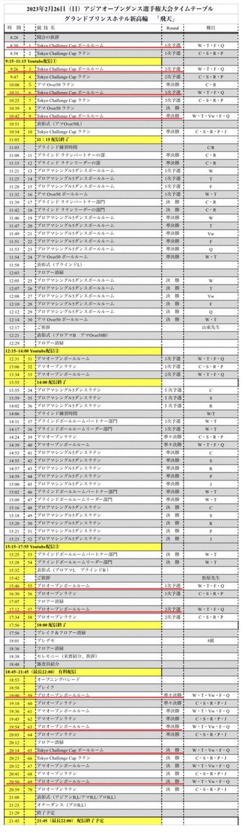 【アジアオープンダンス選手権大会】
武田ダンススクールからは

★西尾・下田組と斉藤・八木組の2組
が出場します。

★出場カテゴリー
・Tokyo Challenge Cupボールルーム部門
・プロオープンボールルーム部門

会場または配信にて皆様の応援をよろしくお願いいたします✨