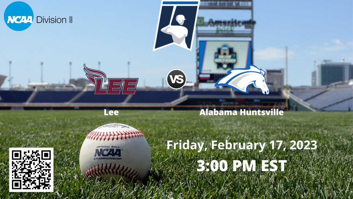 baseball_dii's tweet photo. 3:00 PM EST
Lee vs Alabama Huntsville | NCAA D II BASEBALL
🔗 https://t.co/t5WkbWfMGV
Friday, February 17, 2023
@LeeUFlames @LeeUBaseball @markbrew5 @CarmanLastoria @PaulConn https://t.co/gN5FMGRoo9