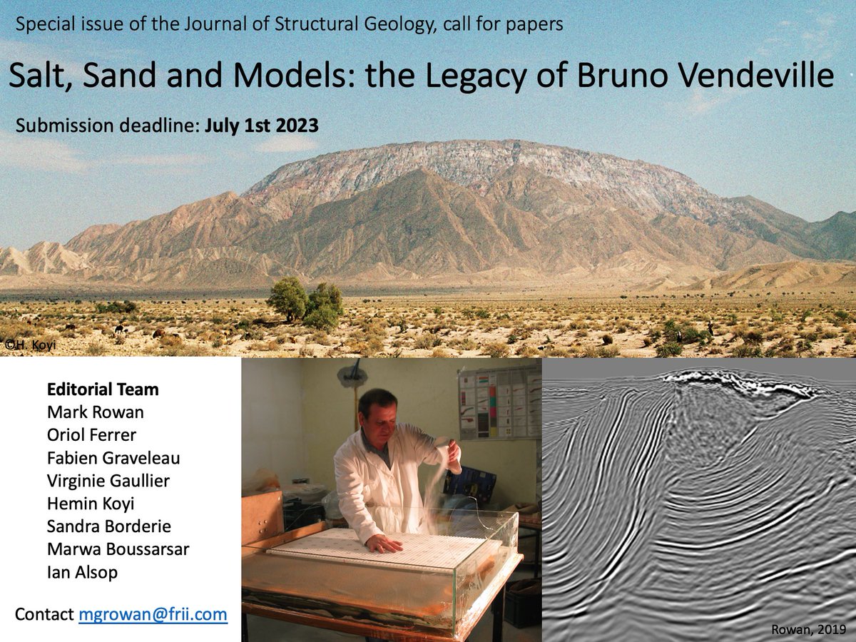 Oriol Ferrer (@oriolferrer8) on Twitter photo For analog modelers working on salt tectonics and geoscientists comparing outcrop and seismic interpretations with analog models, please consider to submit a manuscriptin in this JoSG Special Issue in honor of Bruno Vendeville <a href="/aapgsaltbasins/">AAPG Salt Basins TIG</a> <a href="/EGU_TS/">EGU TS Division</a> For analog modelers working on salt tectonics and geoscientists comparing outcrop and seismic interpretations with analog models, please consider to submit a manuscriptin in this JoSG Special Issue in honor of Bruno Vendeville <a href="/aapgsaltbasins/">AAPG Salt Basins TIG</a> <a href="/EGU_TS/">EGU TS Division</a>