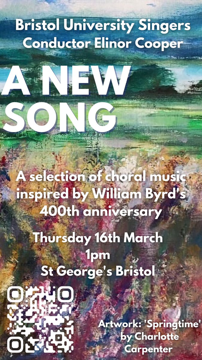 We’re currently preparing for our ‘A new song’ concert @stgeorgesbris on 16th March. Inspired by #Byrd400, the programme also features contemporary music by @derri_lewis @ShruthiMusic @olagjeilo @therealgroup @ralfschmitt100. Tickets on sale here: stgeorgesbristol.co.uk/whats-on/ltc-u…