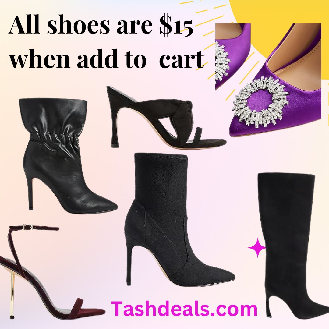 All shoes are on sale for $15 when added to cart lots of options >>>>>tashdeals.com/15-womens-shoe… #tashdeals #shoesale