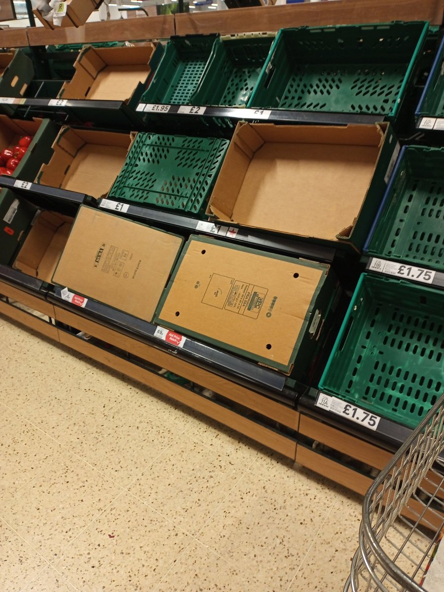 lauren lloris (@LaurenLloris) on Twitter photo 2023-02-25 17:53:49 Tesco Extra Friday midday no tomatoes. Staff member said it will be like this for the next month. #tomatoshortage #Brexit #CostOfLivingCrisis Tesco Extra Friday midday no tomatoes. Staff member said it will be like this for the next month. #tomatoshortage #Brexit #CostOfLivingCrisis