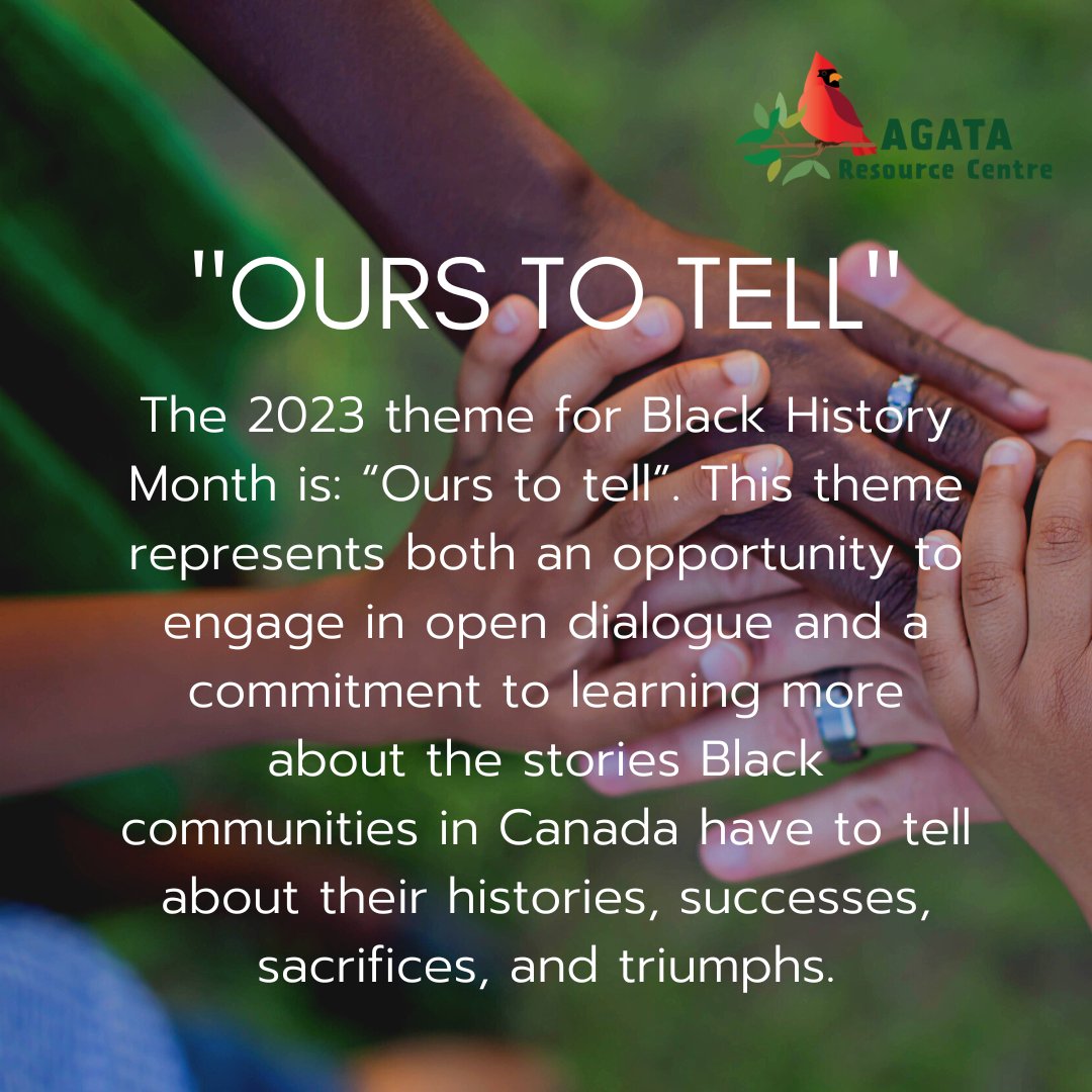 The 2023 theme for #blackhistorymonth is: “Ours to tell”. This theme represents both an opportunity to engage in open dialogue and a commitment to learning more about the stories Black communities in Canada have to tell about their histories, successes, sacrifices and triumphs.
