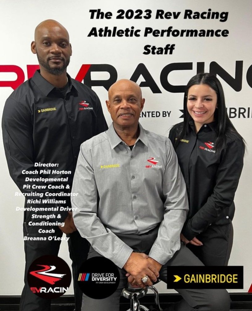 The REV RACING D4D Athletic Performance Staff for 2023 <a href="/BThompson_36/">Brandon M. Thompson</a> <a href="/JusanHamilton/">Jusan Hamilton</a> <a href="/Max_Siegel/">Max Siegel</a> <a href="/stevephelps/">Steve Phelps</a> <a href="/OdSteve/">Steve Od</a>