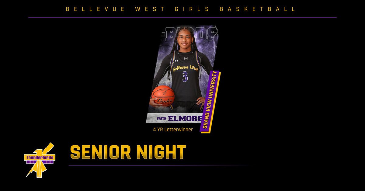 LadyTBirdBBall's tweet photo. ⚡️ꜱᴇɴɪᴏʀ ɴɪɢʜᴛ⚡️

Big game tonight and it's Senior Night, come out and celebrate our Senior Guard Faith Elmore!

🆚 Millard North Mustangs
📆 Feb 17, 2023
⏰ 5:30pm
📍 Bellevue, Nebraska
🏟️ The Thunderdome
📺 https://t.co/bOnSZ7kdCV

#TBirdTough #nebpreps https://t.co/NrzveSycqD