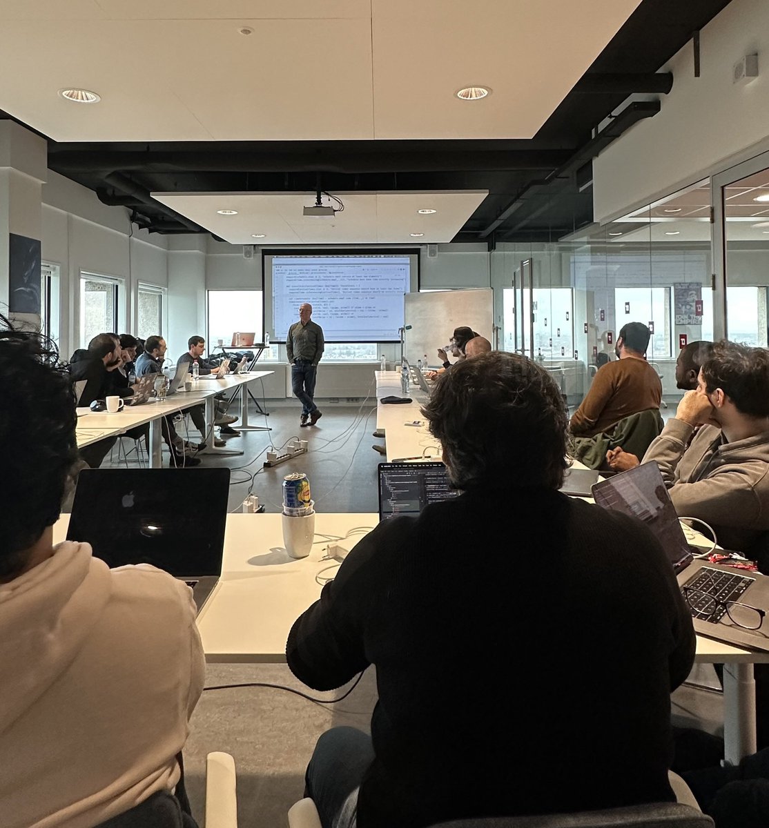 LunatechLabs's tweet photo. Full house in our Rotterdam office today as Eric Loots delivers a Scala expert training! https://t.co/hSYozjmevO