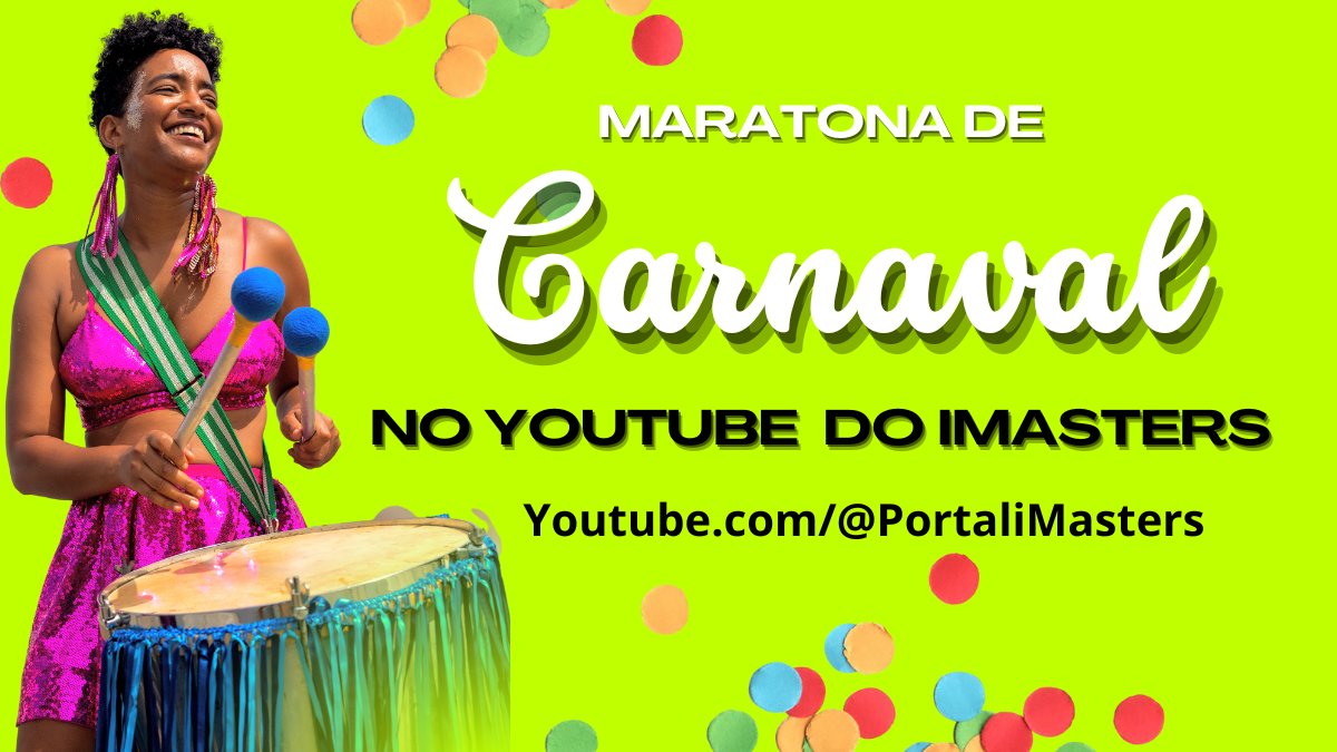 iMasters's tweet photo. Neste carnaval, aproveite o momento para aprender sempre mais e maratonar conteúdos técnicos.
No Youtube do iMasters, você encontra webinars, eventos online e presenciais, além do nosso videocast GeekMasters.
Saiba mais:
https://t.co/lZBuwhlyt8
#iMasters #dev https://t.co/M1m4f0lfvz