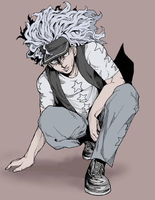 「grey hair star print」 illustration images(Latest)