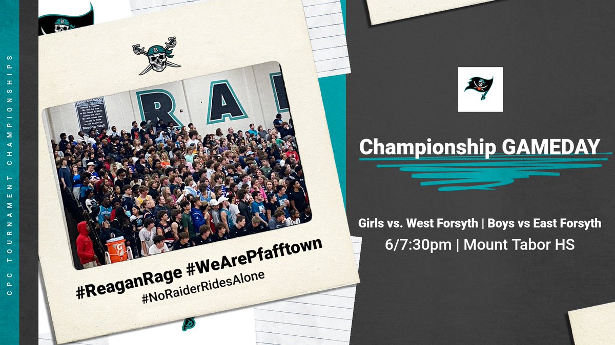 RRHSAthletics's tweet photo. Girls and Boys CPC Championship games tonight at Mt. Tabor. Girls tipoff at 6pm vs West Forsyth. Boys to follow at 7:30 vs East Forsyth! Admission is $10 and only CPC and NCHSAA passes accepted. https://t.co/2HaX2mokQe