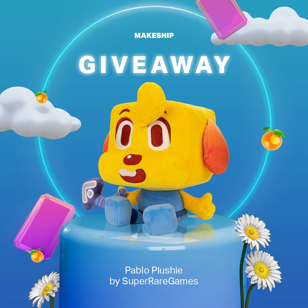 SuperRareGames's tweet image. 🪝 We're running a Pablo #Giveaway! Enter for a chance to win a brand new Pablo Plushie. 🐶

1. Follow @makeship and @superraregames
2. Retweet this post

Giveaway ends Feb 23rd at 2pm (ET). Good luck!