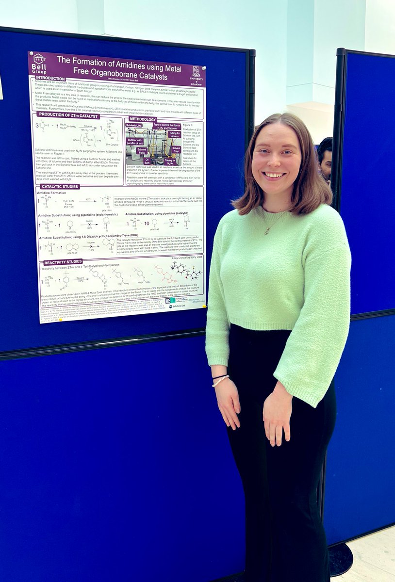 Bell Group (@bellgroup_) on Twitter photo Chloe is presenting her poster today at the <a href="/UofGChem/">University of Glasgow Chemistry</a> BSc poster session. Come chat to her about Scorpionate ligands if you can. Chloe is presenting her poster today at the <a href="/UofGChem/">University of Glasgow Chemistry</a> BSc poster session. Come chat to her about Scorpionate ligands if you can.