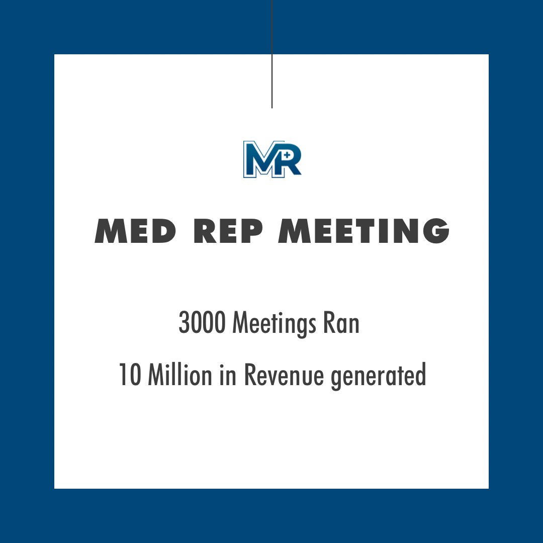 MedRepMeeting's tweet image. Milestones!
Med Rep Meeting is making it easier than ever before for med reps to get quality meetings on their schedule!

Learn more at medrepmeeting.com

 #medrep #medrepmeeting #milestones #medical #meetings