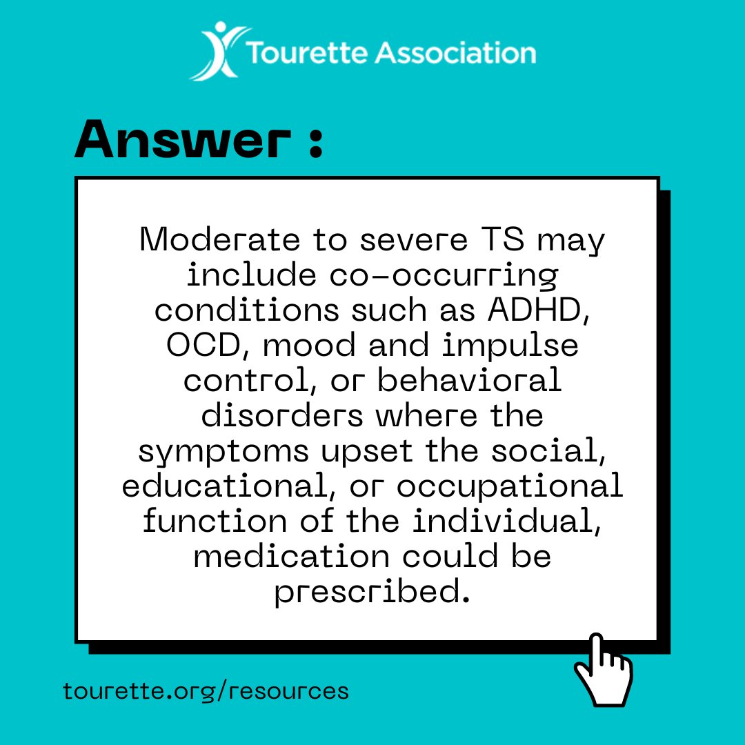 TouretteAssn's tweet photo. 🧠Did you know that people with TS often have other co-occurring conditions like OCD and ADHD?
To learn more about the associated physical health issues with TS & Tic Disorders click here https://t.co/Zf139ZtWDh.
#TouretteSyndrome #TouretteAwareness #cooccuring #TAA https://t.co/pjWLZEzATd