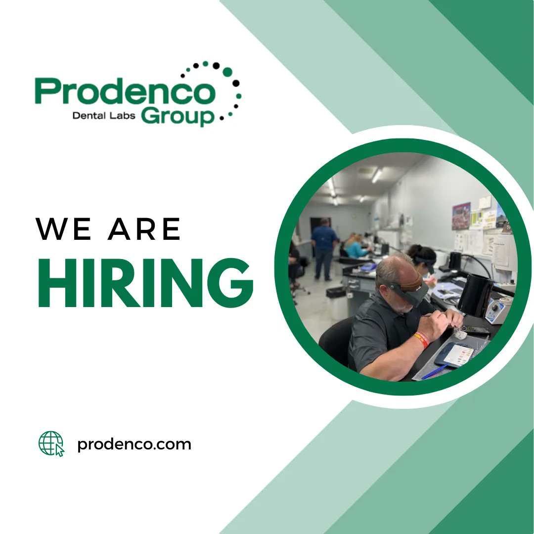 ProdencoI's tweet image. Become a valued member of our team! 

Our Grand Island location is now hiring! 

Go to &amp;gt; &amp;gt; buff.ly/40JDYFp to fill out an application online 

For any questions, please contact our Grand Island, NE Location at 308-382-0235 or 800-289-3525 

#dentallab #dentallabtech