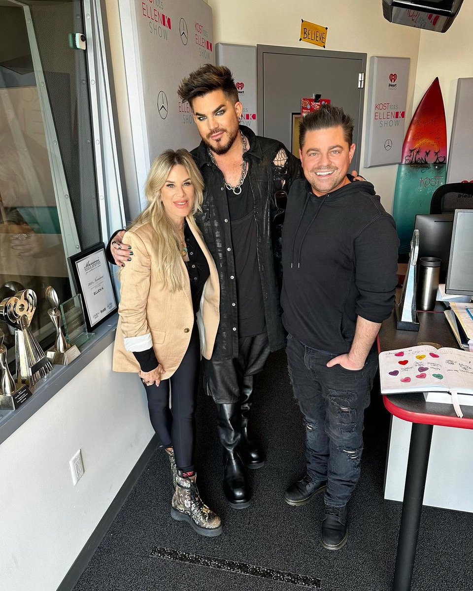 INTERVIEW TODAY! / Don’t miss @adamlambert stopping by the #ellenkmorningshow today at 8:10 AM! Listen live at KOST1035.COM/LISTEN 
instagram.com/p/CoxB2WGPcbW/