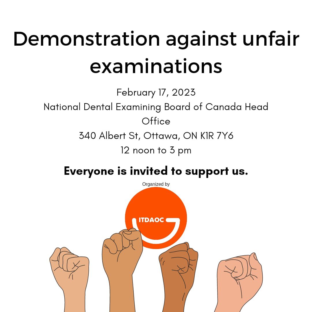 itdaoc's tweet photo. The NDEB says that they are listening to the feedback in Facebook, but they can’t ignore hearing us today! Ottawa, here we come!
#CanadaNewsToday #TrendingNews
#Canada #Ottawa #Dentist #dentistry #ndeb #CanadaVSTheWorld https://t.co/pt8z1xwpwp