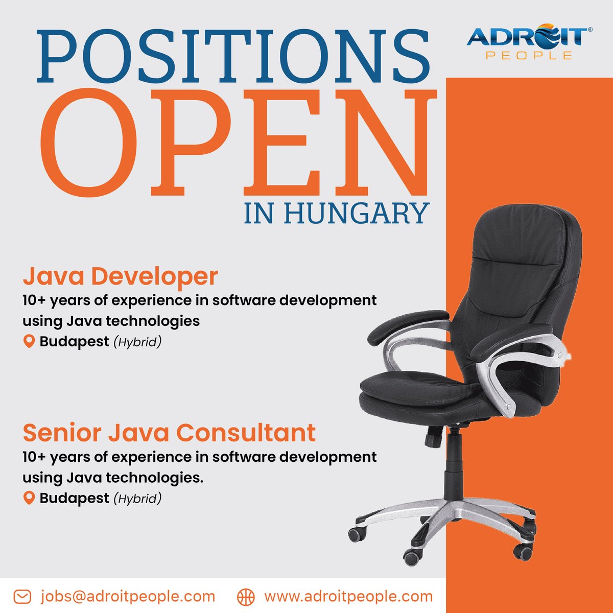 PeopleAdroit's tweet image. #immediatehiring
#Budapest
Please send resumes to jobs@adroitpeople.com
#javadeveloperjobs #javadeveloper #jobsinhungary #budapestjobs #javadevelopment #hiringnow #jobsineurope