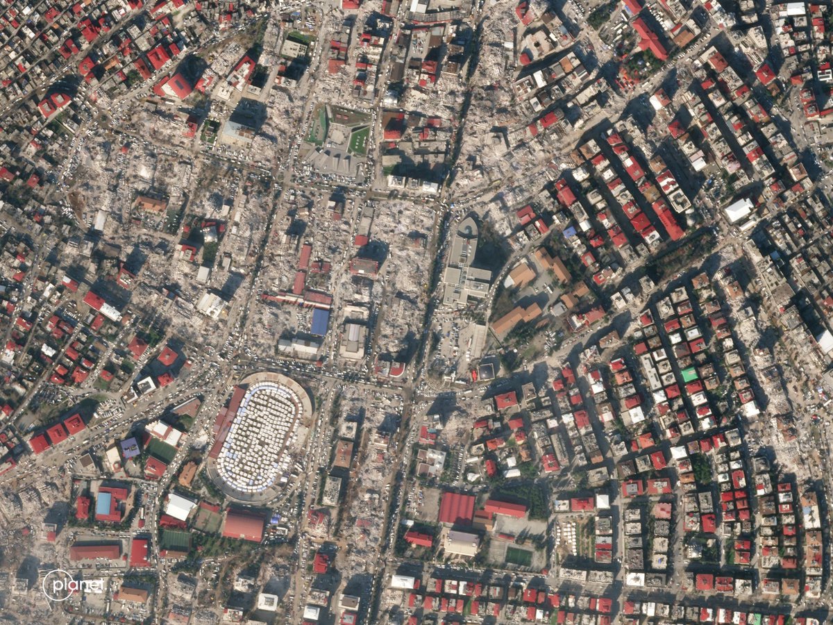New AI-powered #satelliteimagery building damage assessment of first three days post #earthquake in #Turkey. We continue to work with partners to provide data to early responders. 

Sharing what we've learned so far: go.planet.com/earthquakeresp…