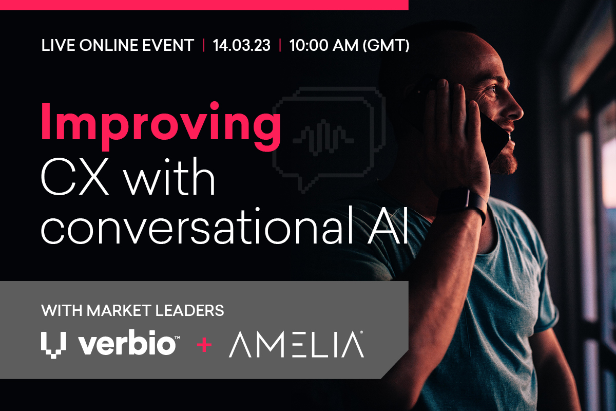 Improve Call Center Customer Experience! bit.ly/3I2cn9F

Verbio &amp; <a href="/IPsoft/">️ ️ ️ ️</a> Amelia are coming together - on March 14th, 10am (GMT) - to deliver an insightful webinar on how call &amp; contact centers can improve #CX #customerexperience figures with #ConversationalAI.