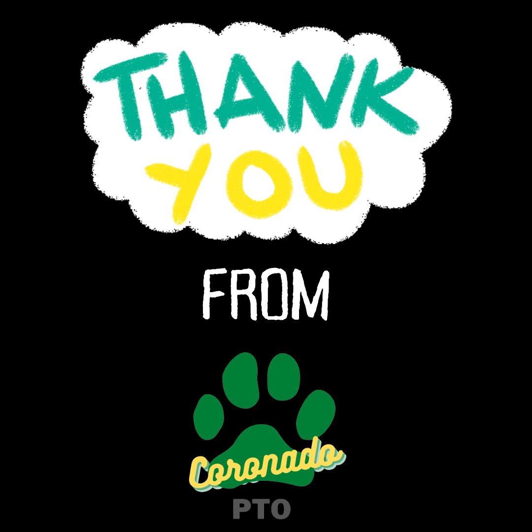 A big thank you to all the families that donated food and items for our Coronado staff during Parent Teacher Conferences. You are appreciated! 💚💛🐾