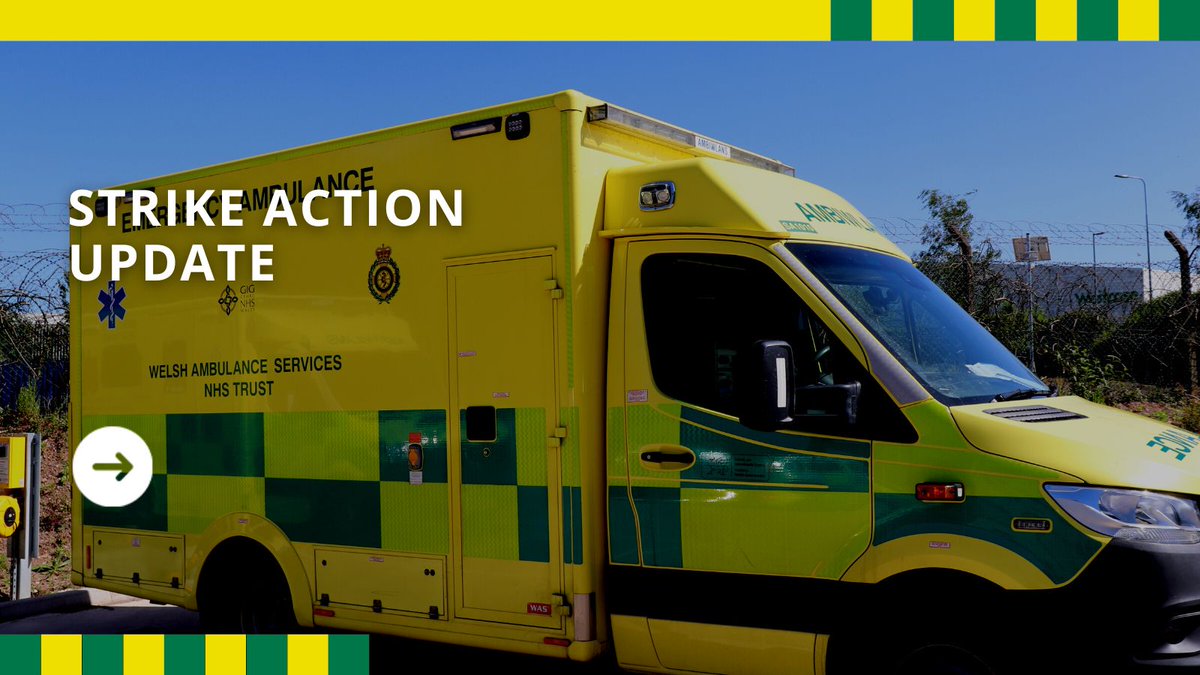 Strike action is happening on Monday, Tuesday and Wednesday next week. 

This will have a significant impact on our service. 

Please plan ahead and stock up on your medication, look after yourself and loved ones and only call 999 when there is a genuine need to do so.