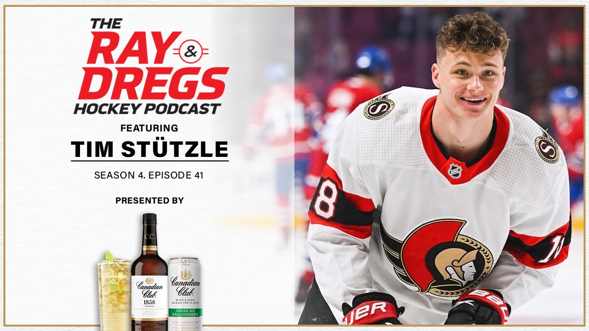 rayanddregs's tweet photo. ICYMI 🔥 🎙️ 

@rayferrarotsn &amp; @DarrenDreger chat with #GoSensGo star Tim Stützle! 🏒 

He talked idolizing Patty Kane and Sidney Crosby, his journey from Germany to the #NHL, and much more! 

Presented By @Canadian_Club 

🎧 ⤵️ 
https://t.co/OlFIBR3jL6 https://t.co/BGkXtKQ96L
