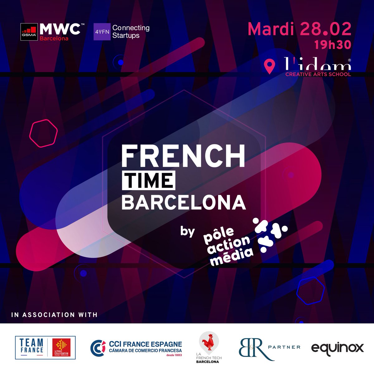 🥁 Vous l'attendiez tous avec impatience...

🎉Les inscriptions pour notre grande soirée "French Time Barcelona" sont enfin ouvertes !

😉Dépêchez vous il n'y en aura pas pour tout le monde. 

Le lien👉 : vu.fr/PeCE

🤝Un grand merci aux partenaires de l'évènement.