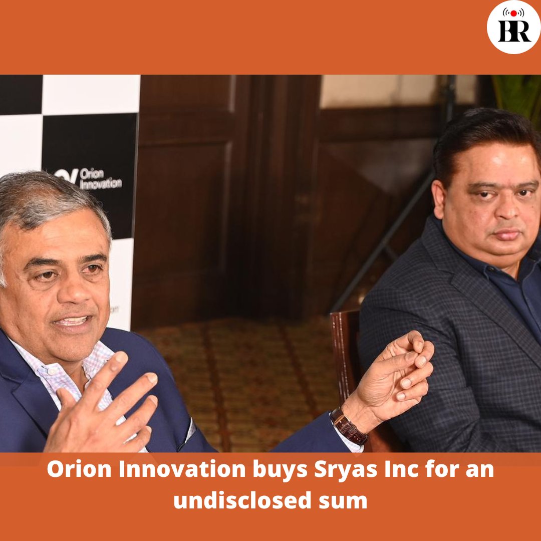 businessreviewL's tweet photo. @CurrentlyOrion buys @SryasInc  for an undisclosed sum

Read more :- https://t.co/fH8CZva1oI

#orioninnovation #syras #digitaltransformation #innovation #ceo #productdevelopment #technology #technews #telecom #dataanalytics #pharamaceutical #Indianews #BusinessReviewLive #BRL https://t.co/8vBImeVv21
