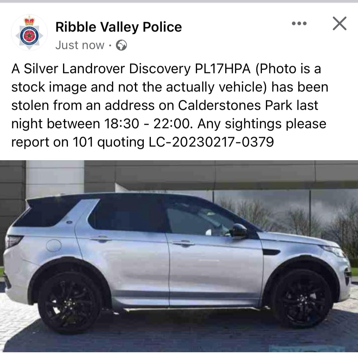 Any info contact the police 👍