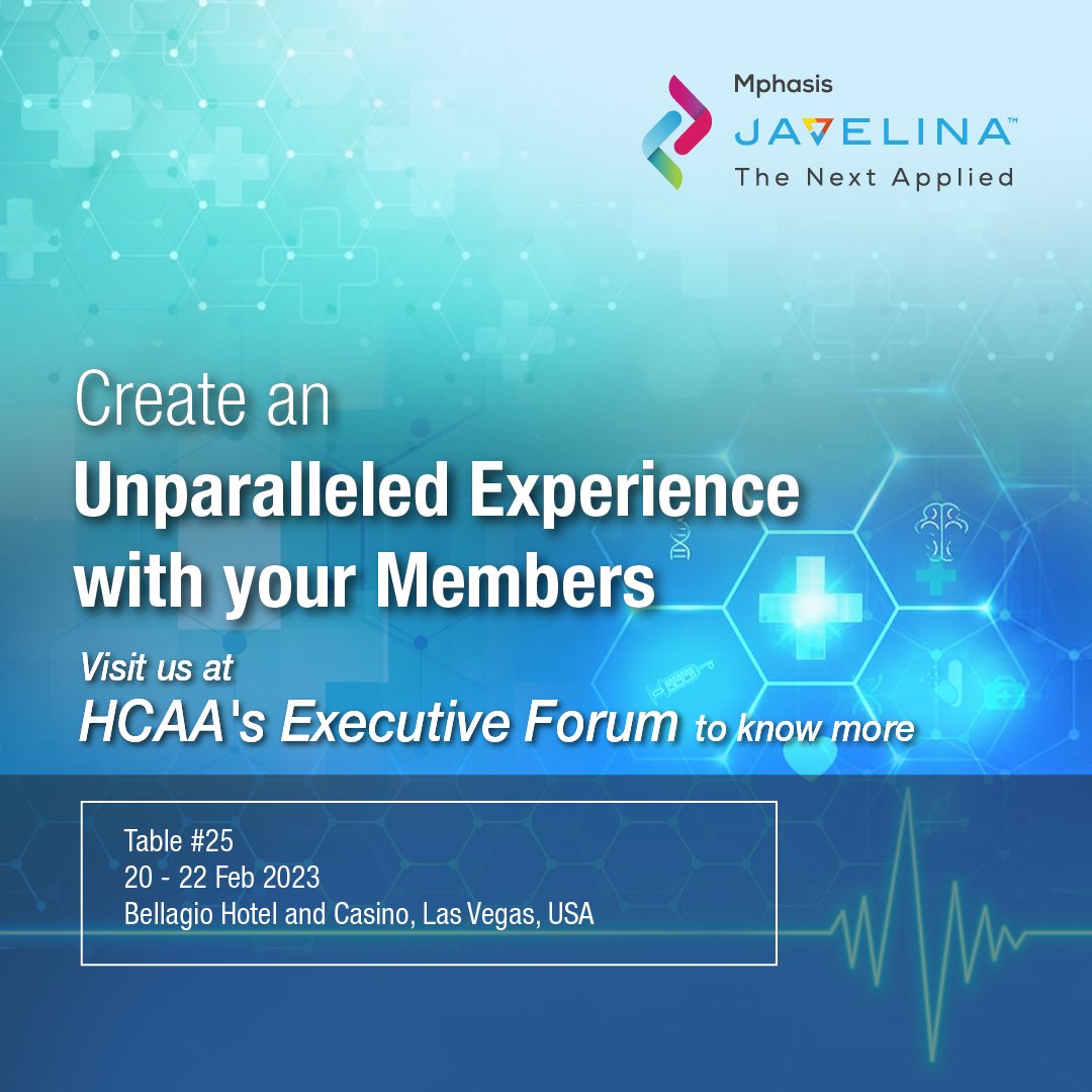 Mphasis's tweet photo. Meet our experts at Table #25 of the Health Care Administrators Association (HCAA)’s Executive Forum 2023 to learn more about our #BPaaS solution. https://t.co/Q1oZeD6K3t @HCAAinfo

#StayAhead #EngineeringIsInOurDNA #Healthcare #HealthcareIndustry #HCAA #HCAAExecForum #Mphasis https://t.co/Z1NoVNdlln